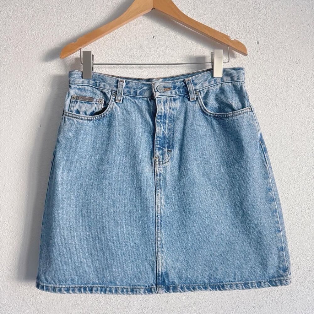 90s vintage Calvin Klein high waist denim skirt